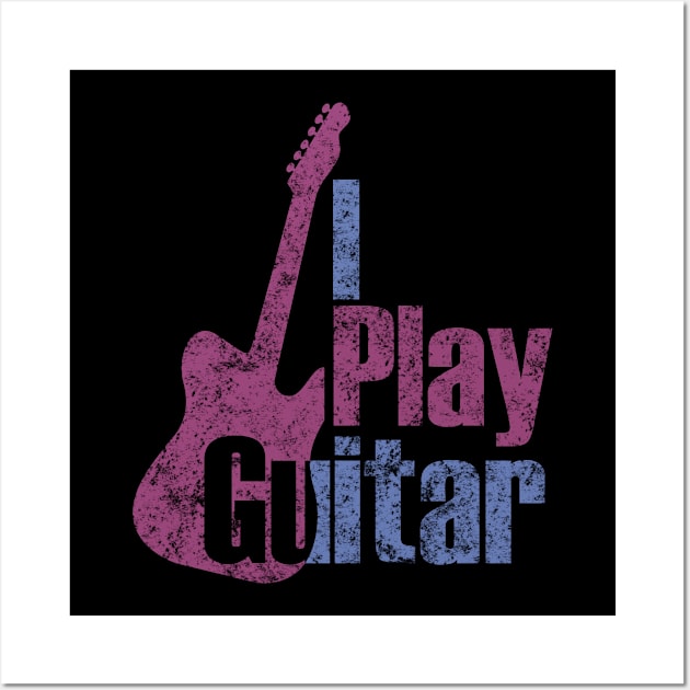 I Play Guitar Wall Art by Lin Watchorn 